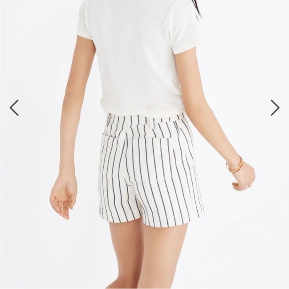 MADEWELL Emmett Button Front Shorts in Stripe - Picture 6 of 13